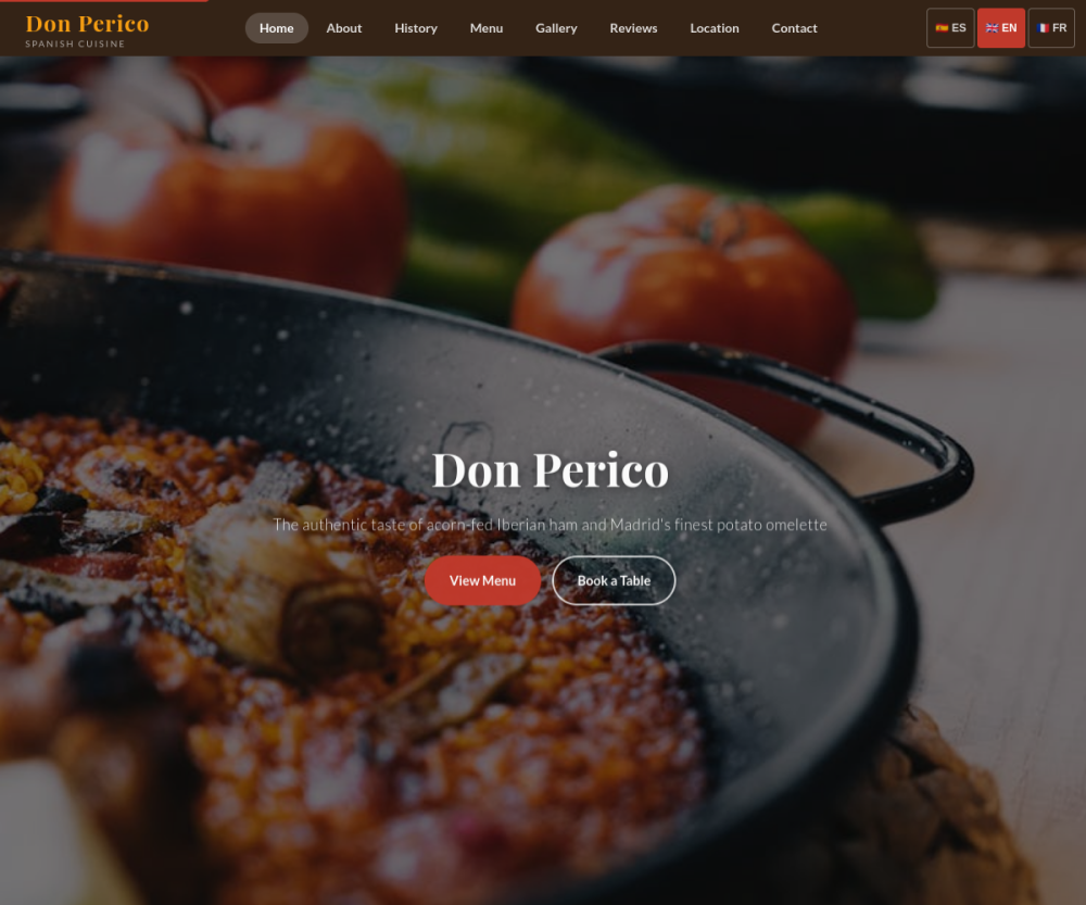 Don Perico — Restaurante Español en Madrid